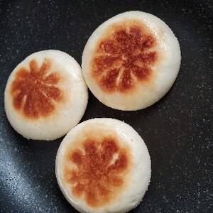 市販の肉まんで　焼き肉まん